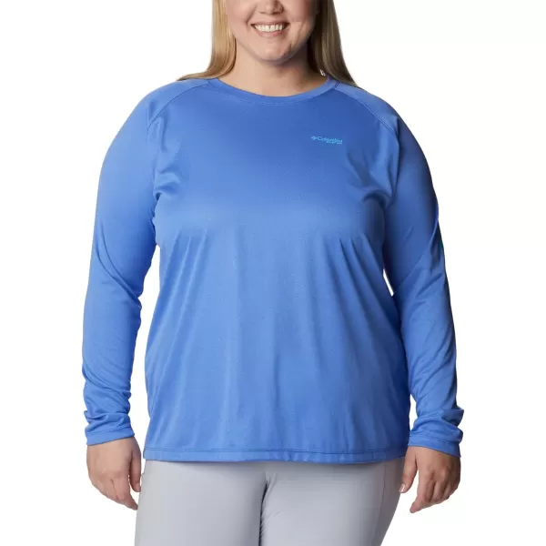 imageColumbia Womens Tidal Tee Ii Long SleeveBlue Macaw HeatherAtoll Logo