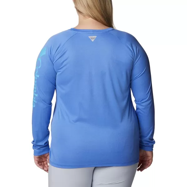 imageColumbia Womens Tidal Tee Ii Long SleeveBlue Macaw HeatherAtoll Logo