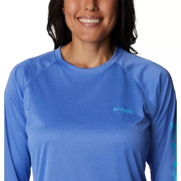 imageColumbia Womens Tidal Tee Ii Long SleeveBlue Macaw HeatherAtoll Logo