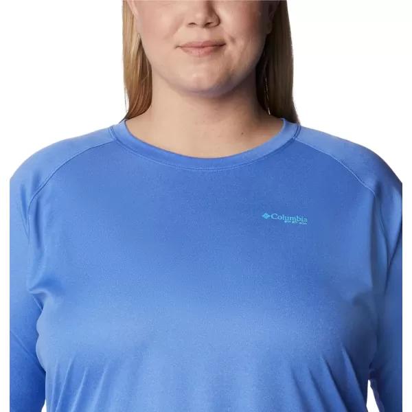 imageColumbia Womens Tidal Tee Ii Long SleeveBlue Macaw HeatherAtoll Logo