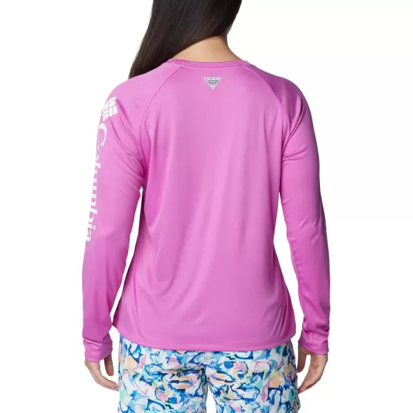 imageColumbia Womens Tidal Tee Ii Long SleeveBright LavenderWhite Logo