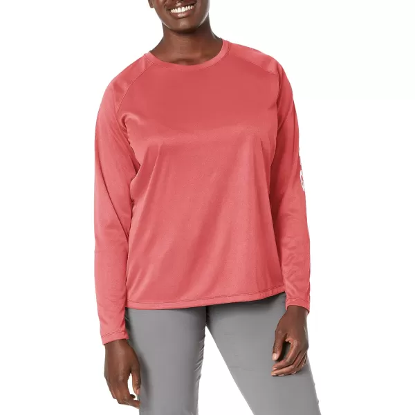 imageColumbia Womens Tidal Tee Ii Long SleeveBright Nectar HeatherHarbor Blue Logo