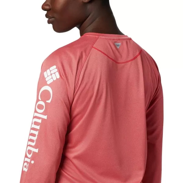 imageColumbia Womens Tidal Tee Ii Long SleeveBright Nectar HeatherHarbor Blue Logo