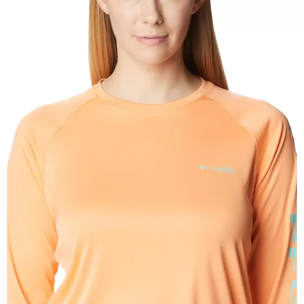 imageColumbia Womens Tidal Tee Ii Long SleeveBright Nectar Mint Cay Logo