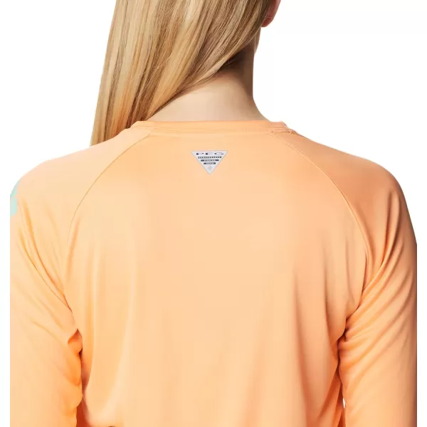 imageColumbia Womens Tidal Tee Ii Long SleeveBright Nectar Mint Cay Logo