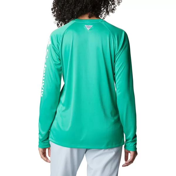 imageColumbia Womens Tidal Tee Ii Long SleeveCircuit HeatherWhite Logo
