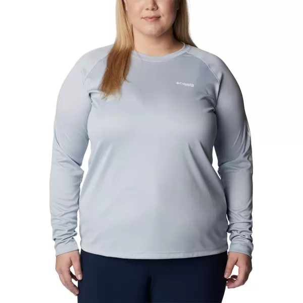 imageColumbia Womens Tidal Tee Ii Long SleeveCirrus Grey HeatherWhite Logo