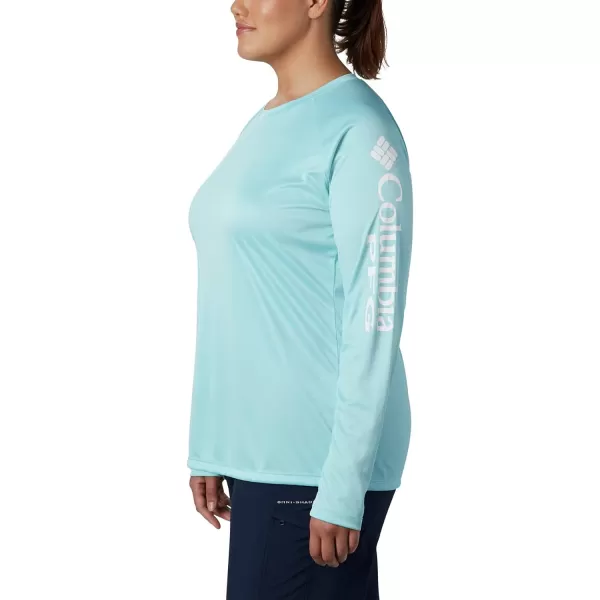 imageColumbia Womens Tidal Tee Ii Long SleeveClear BlueWhite Logo