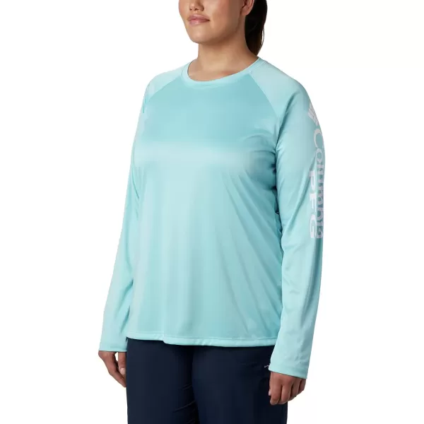 imageColumbia Womens Tidal Tee Ii Long SleeveClear BlueWhite Logo