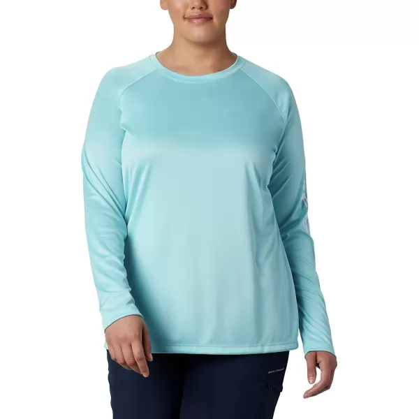 imageColumbia Womens Tidal Tee Ii Long SleeveClear BlueWhite Logo