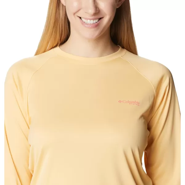 imageColumbia Womens Tidal Tee Ii Long SleeveCocoa Butter Salmon Logo