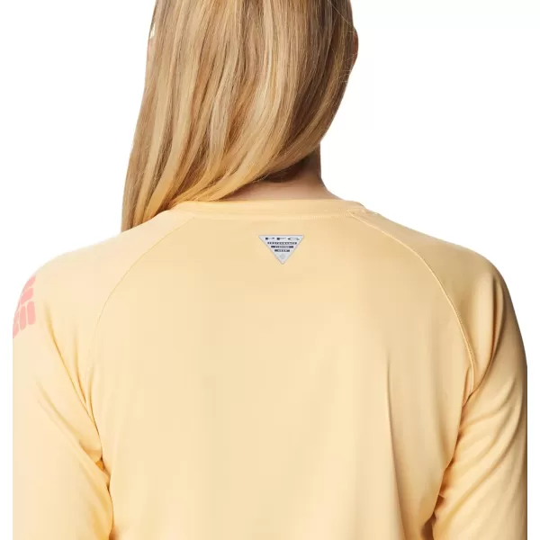 imageColumbia Womens Tidal Tee Ii Long SleeveCocoa Butter Salmon Logo