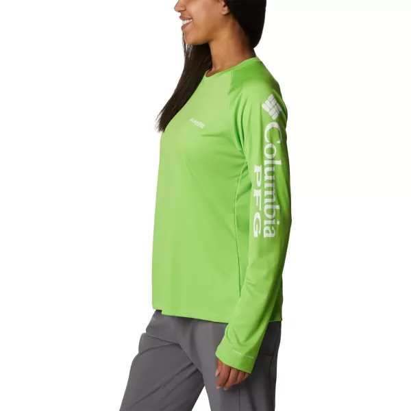 imageColumbia Womens Tidal Tee Ii Long SleeveGreen MambaWhite Logo