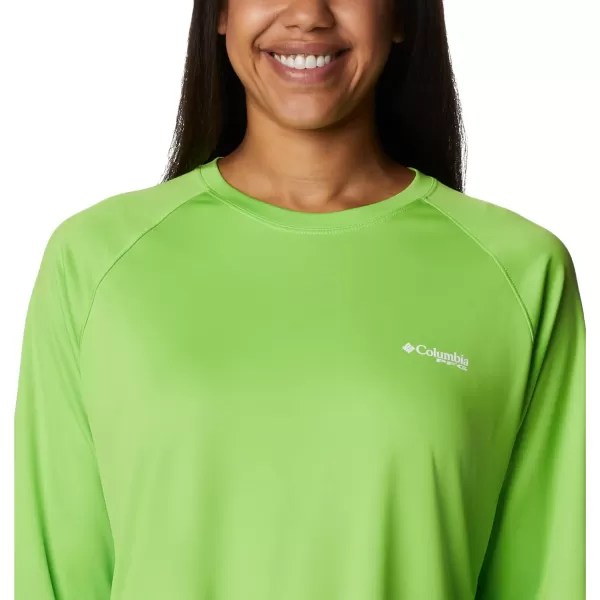 imageColumbia Womens Tidal Tee Ii Long SleeveGreen MambaWhite Logo