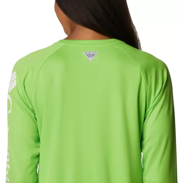 imageColumbia Womens Tidal Tee Ii Long SleeveGreen MambaWhite Logo