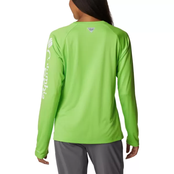 imageColumbia Womens Tidal Tee Ii Long SleeveGreen MambaWhite Logo