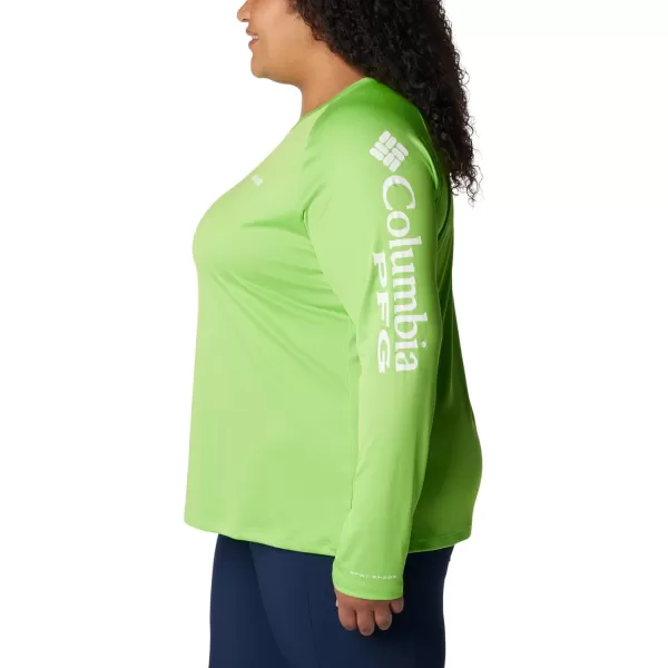 imageColumbia Womens Tidal Tee Ii Long SleeveGreen MambaWhite Logo