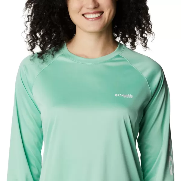 imageColumbia Womens Tidal Tee Ii Long SleeveKelp HeatherWhite Logo