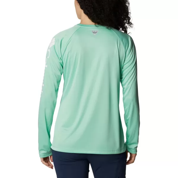 imageColumbia Womens Tidal Tee Ii Long SleeveKelp HeatherWhite Logo