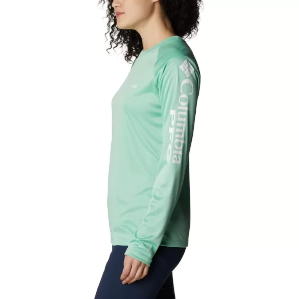 imageColumbia Womens Tidal Tee Ii Long SleeveKelp HeatherWhite Logo