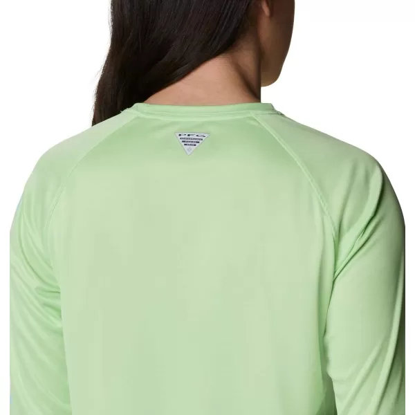 imageColumbia Womens Tidal Tee Ii Long SleeveLime Glow HeatherGulf Stream Logo