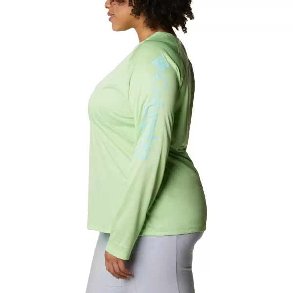 imageColumbia Womens Tidal Tee Ii Long SleeveLime Glow HeatherGulf Stream Logo