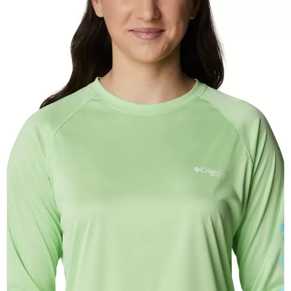 imageColumbia Womens Tidal Tee Ii Long SleeveLime Glow HeatherGulf Stream Logo
