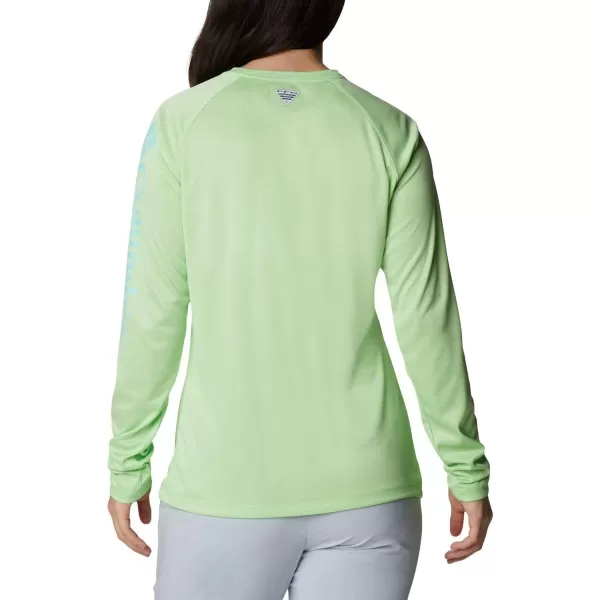 imageColumbia Womens Tidal Tee Ii Long SleeveLime Glow HeatherGulf Stream Logo
