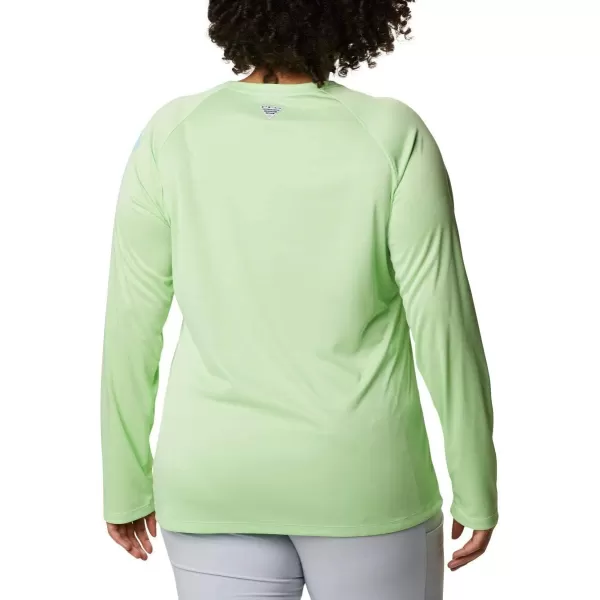 imageColumbia Womens Tidal Tee Ii Long SleeveLime Glow HeatherGulf Stream Logo
