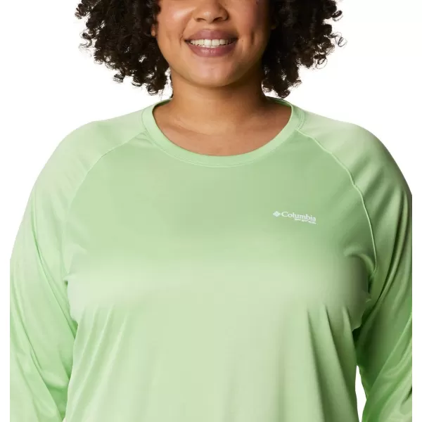 imageColumbia Womens Tidal Tee Ii Long SleeveLime Glow HeatherGulf Stream Logo