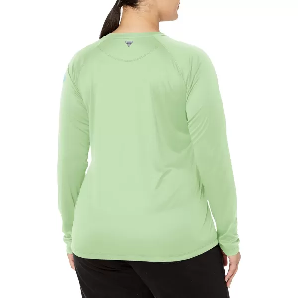 imageColumbia Womens Tidal Tee Ii Long SleeveLime Glow HeatherGulf Stream Logo