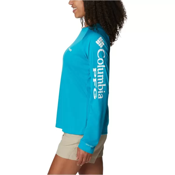 imageColumbia Womens Tidal Tee Ii Long SleeveOcean TealWhite Logo