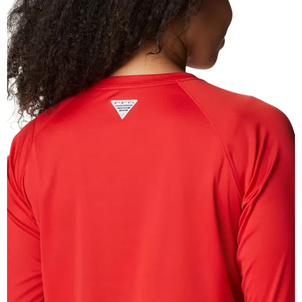 imageColumbia Womens Tidal Tee Ii Long SleeveRed SparkWhite Logo