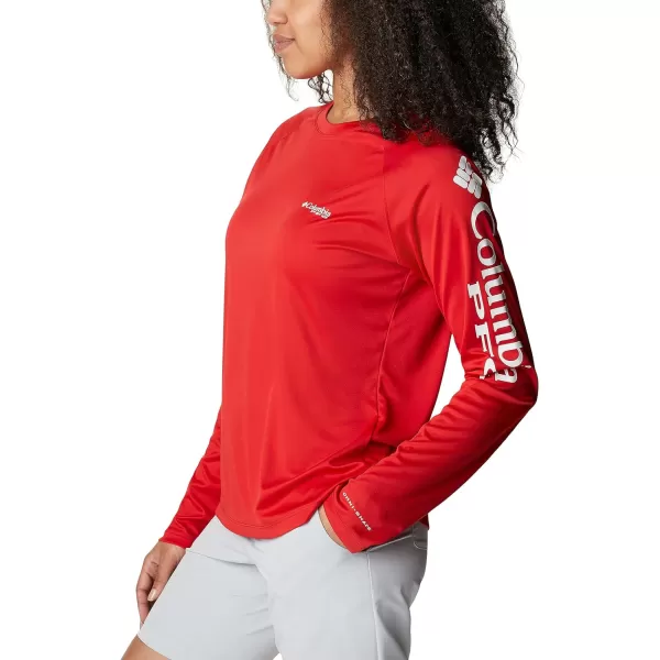 imageColumbia Womens Tidal Tee Ii Long SleeveRed SparkWhite Logo