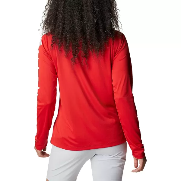 imageColumbia Womens Tidal Tee Ii Long SleeveRed SparkWhite Logo