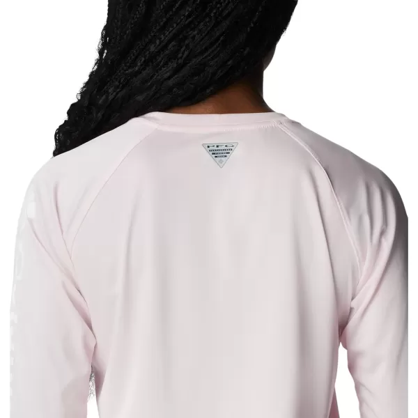 imageColumbia Womens Tidal Tee Ii Long SleeveSatin Pink HeatherWhite Logo