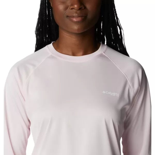 imageColumbia Womens Tidal Tee Ii Long SleeveSatin Pink HeatherWhite Logo
