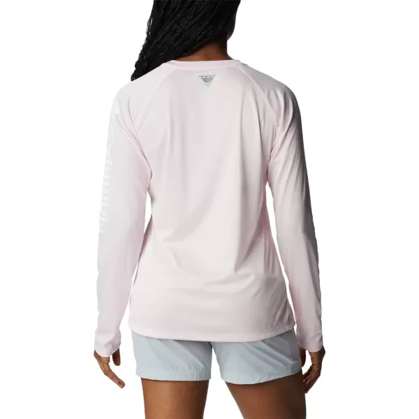 imageColumbia Womens Tidal Tee Ii Long SleeveSatin Pink HeatherWhite Logo