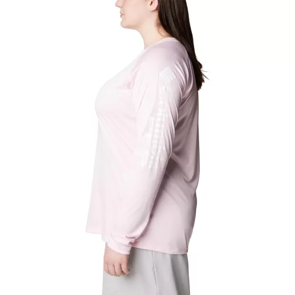 imageColumbia Womens Tidal Tee Ii Long SleeveSatin Pink HeatherWhite Logo