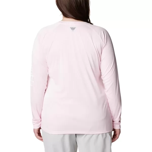 imageColumbia Womens Tidal Tee Ii Long SleeveSatin Pink HeatherWhite Logo