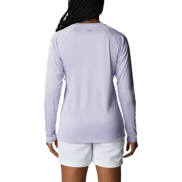 imageColumbia Womens Tidal Tee Ii Long SleeveSoft Violet HeatherWhite Logo