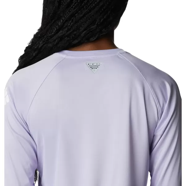 imageColumbia Womens Tidal Tee Ii Long SleeveSoft Violet HeatherWhite Logo