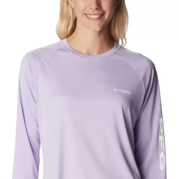 imageColumbia Womens Tidal Tee Ii Long SleeveSoft VioletWhite Logo