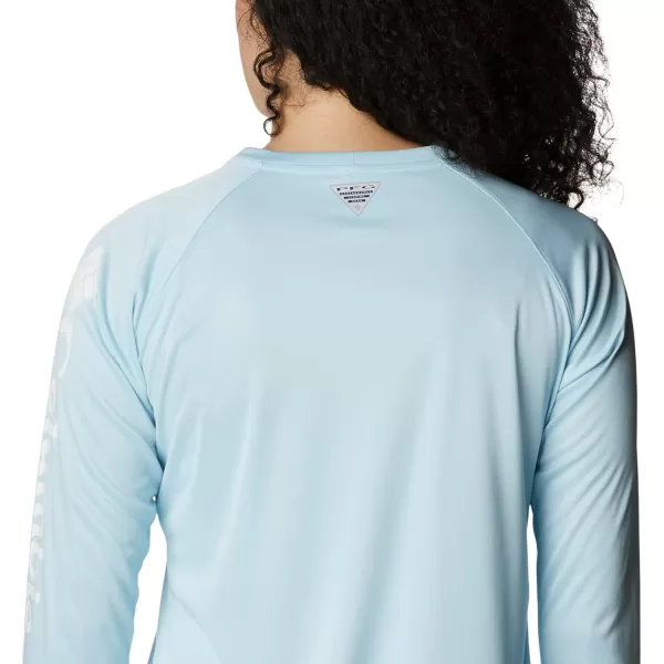 imageColumbia Womens Tidal Tee Ii Long SleeveSpring Blue HeatherWhite Logo