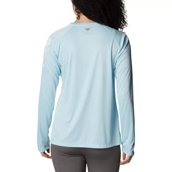 imageColumbia Womens Tidal Tee Ii Long SleeveSpring Blue HeatherWhite Logo