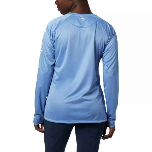 imageColumbia Womens Tidal Tee Ii Long SleeveStormy Blue HeatherWhite Logo