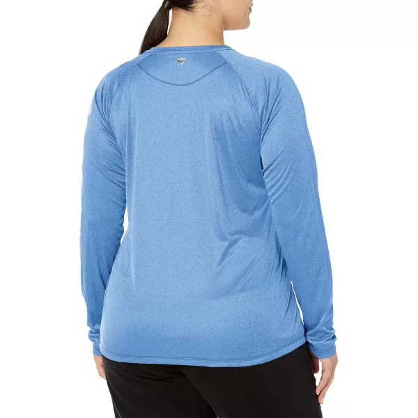 imageColumbia Womens Tidal Tee Ii Long SleeveStormy Blue HeatherWhite Logo