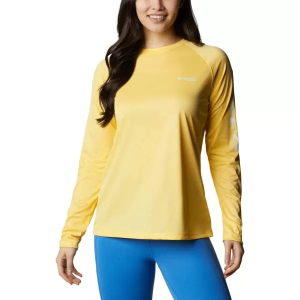 imageColumbia Womens Tidal Tee Ii Long SleeveSunlit HeatherWhite Logo