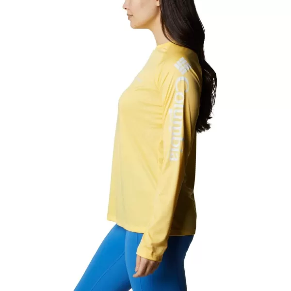 imageColumbia Womens Tidal Tee Ii Long SleeveSunlit HeatherWhite Logo