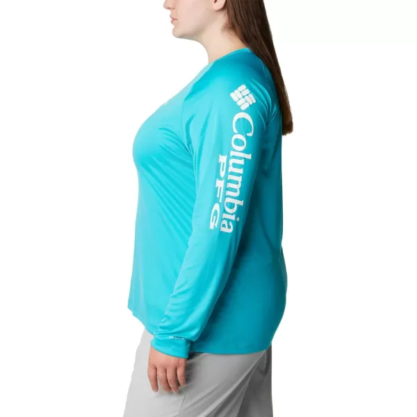 imageColumbia Womens Tidal Tee Ii Long SleeveTurquoise White Logo